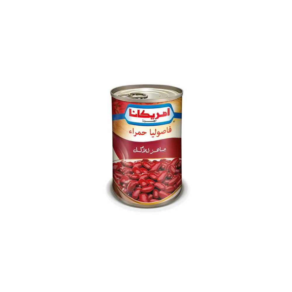 Americana Red Kidney Peas 400g - أمريكانا فاصوليا حمراء جاهزة للأكل 400غ